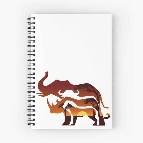 Item preview, Africa's Big Five Animals Silhouettes designed and sold by CherryTrabbit.