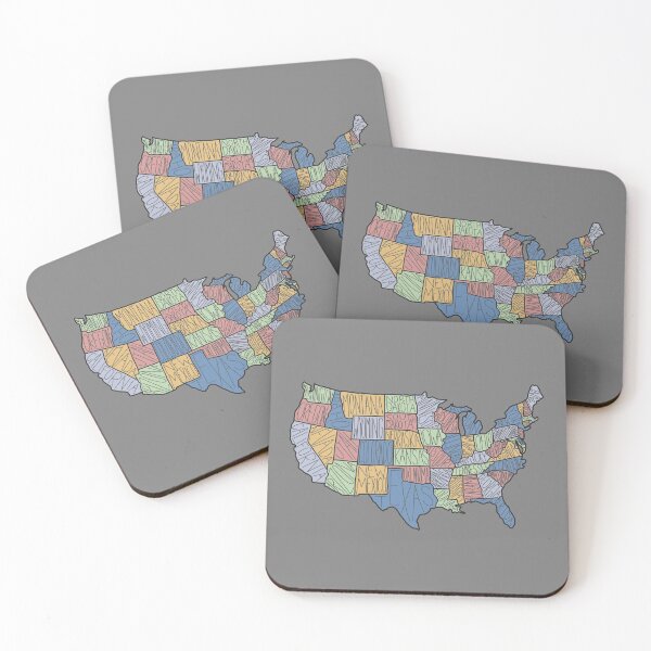 Item preview, 50 States US Map Drawing designed and sold by carwalker13.
