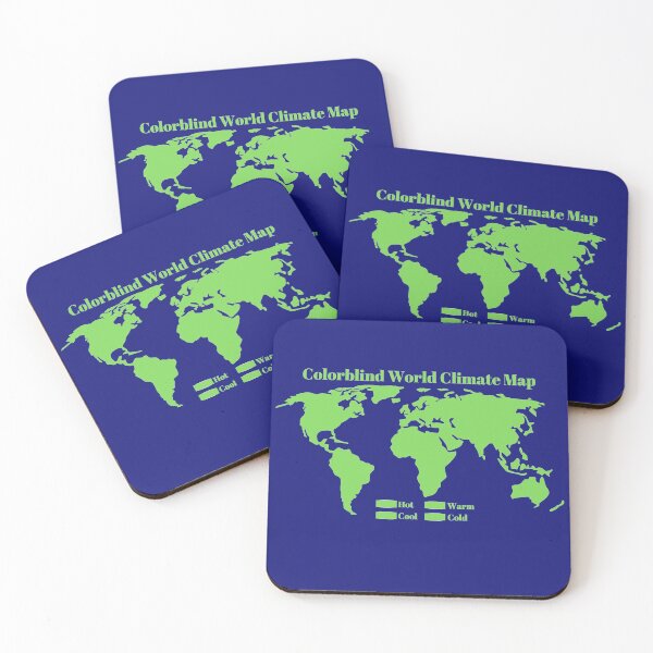 Item preview, Colorblind World Climate Map designed and sold by InVisibleColors.