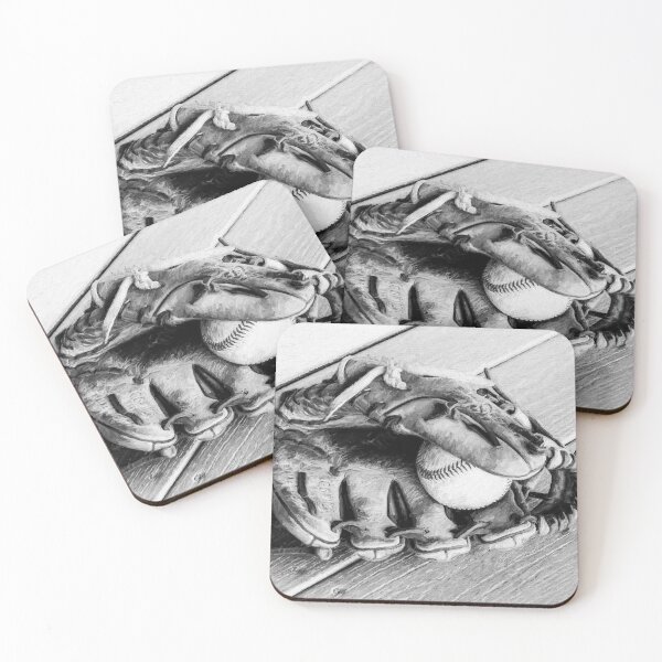 Item preview, Baseball and Glove BW designed and sold by Elisabeth Lucas.