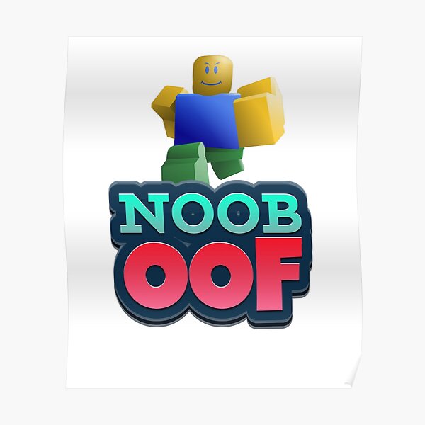Roblox Death Sound Posters Redbubble - roblox noob running png