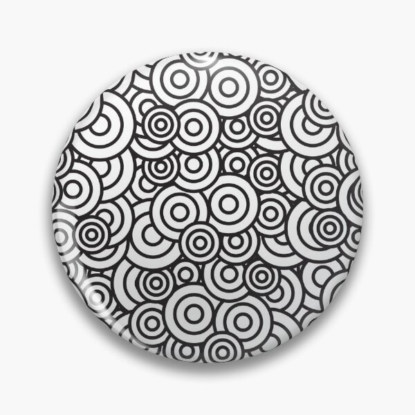 Item preview, Black and white circle doodle pattern version 1 designed and sold by smARTwork.