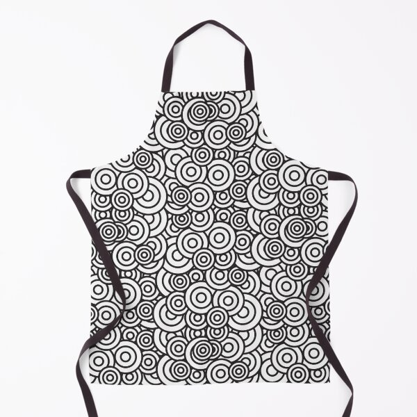 Item preview, Black and white circle doodle pattern version 1 designed and sold by smARTwork.