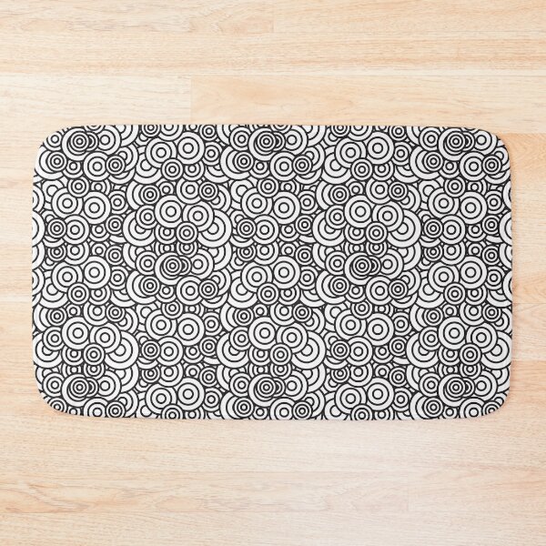Item preview, Black and white circle doodle pattern version 1 designed and sold by smARTwork.