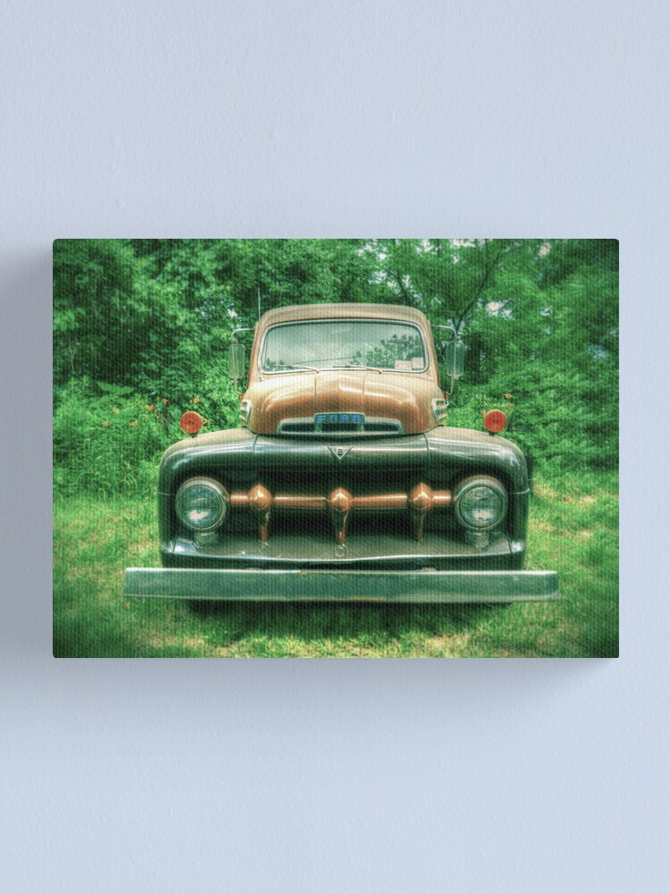 Vintage Ford Truck No 1 Old Rustic Truck Photography Canvas Print