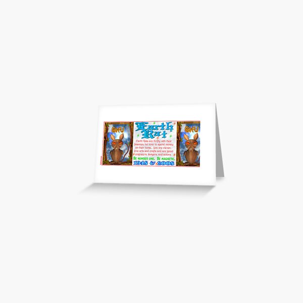 1948 2008 Chinese zodiac born in year of Earth Rat Greeting Card