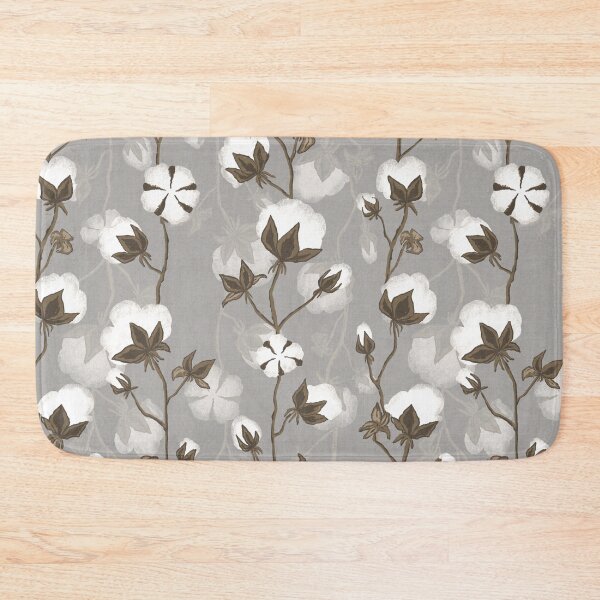 Item preview, Delicate Cotton Pods on beige-grey designed and sold by Kate Vasilchenko Art & Design.