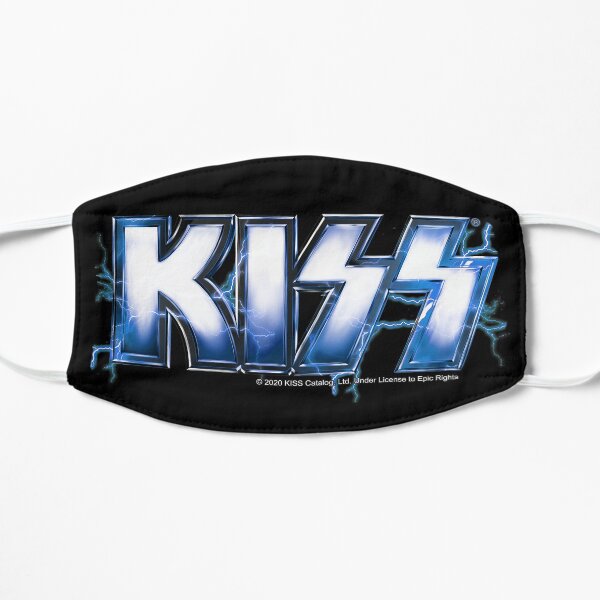 KISS rock music band - Blue Lightning Logo Flat Mask