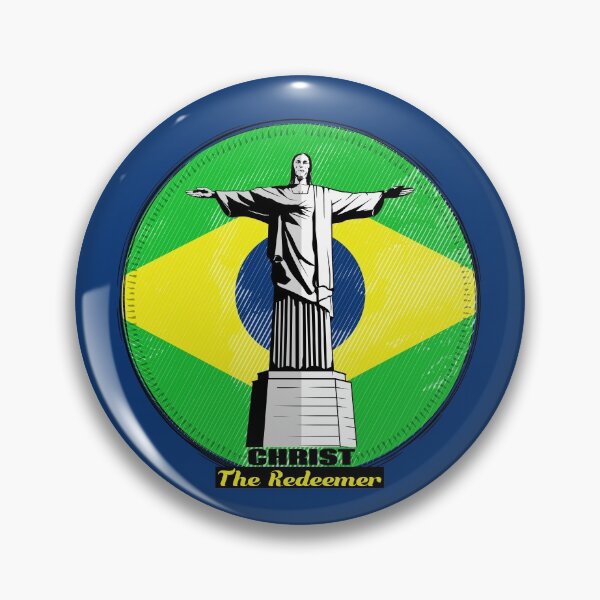 Item preview, Christ the Redeemer Brazil Flag designed and sold by piedaydesigns.