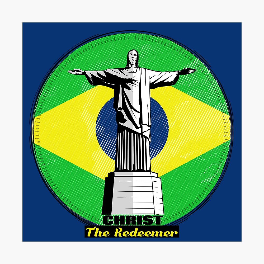 Christ the Redeemer Brazil Flag