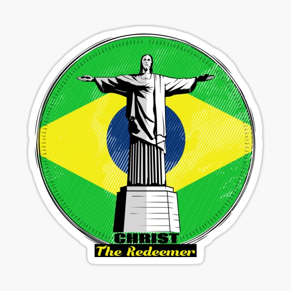 Item preview, Christ the Redeemer Brazil Flag designed and sold by piedaydesigns.