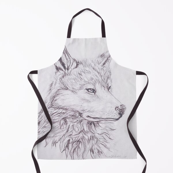 Item preview, Graphite Wolf illustration designed and sold by Liz HL Art Shop.