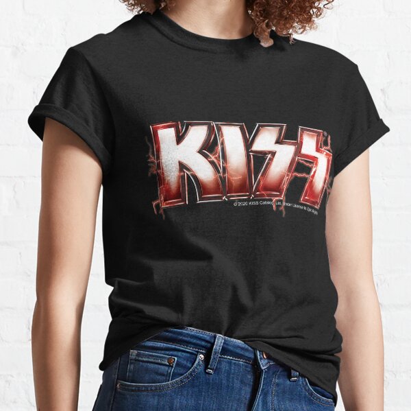 KISS ® rock music band - Red Lightning Logo Classic T-Shirt