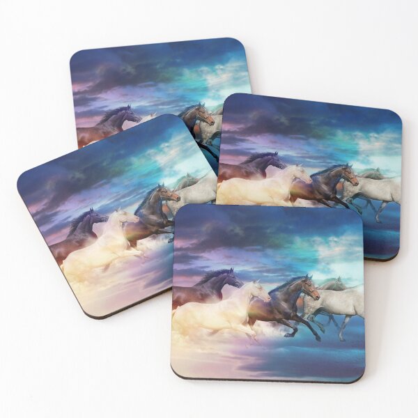Item preview, herd of horses in pastel designed and sold by Art by Lilia.