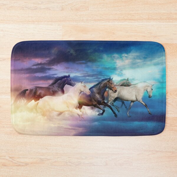 Item preview, herd of horses in pastel designed and sold by Art by Lilia.