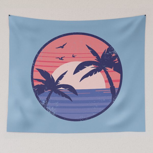 Item preview, Lovely Beach Retro Scene designed and sold by CoolSilhouettes.