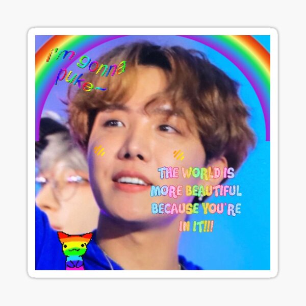 Artikel-Vorschau von hopeworld jhope Aufkleber, designt und verkauft von bagtag101.