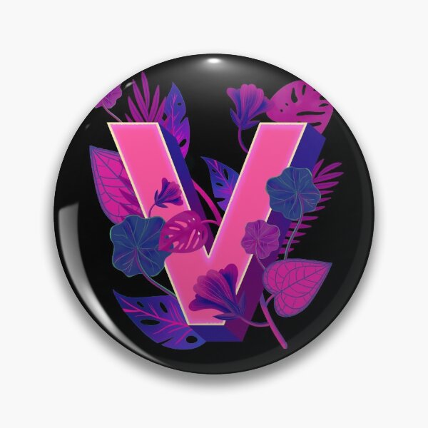 Item preview, Simplistic Floral Alphabet Letter V Typographic Artwork designed and sold by MakiMak.