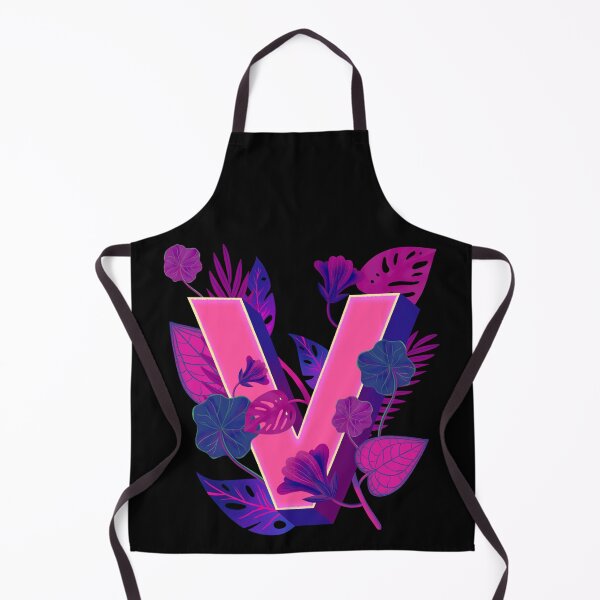 Item preview, Simplistic Floral Alphabet Letter V Typographic Artwork designed and sold by MakiMak.