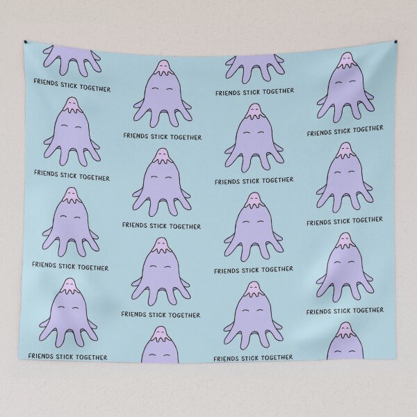 Item preview, Friends Stick Together - Lilac on Powder Blue designed and sold by ImperfectLife.