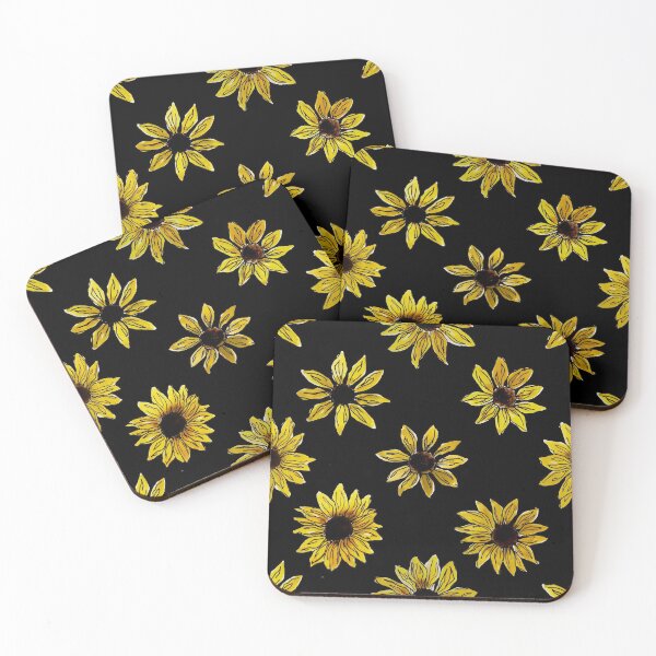 Item preview, Watercolor Sunflowers on Black designed and sold by Melody-Rain-Art.