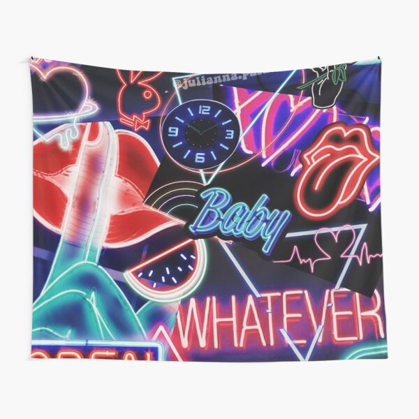 Aesthetic Neon Collage #3 Tapestry