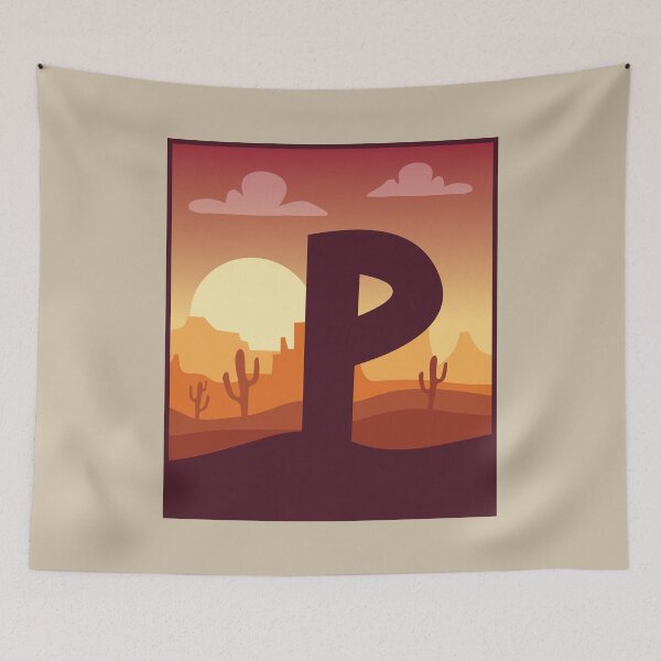 Item preview, Letter P - In The Desert designed and sold by pixelinga.