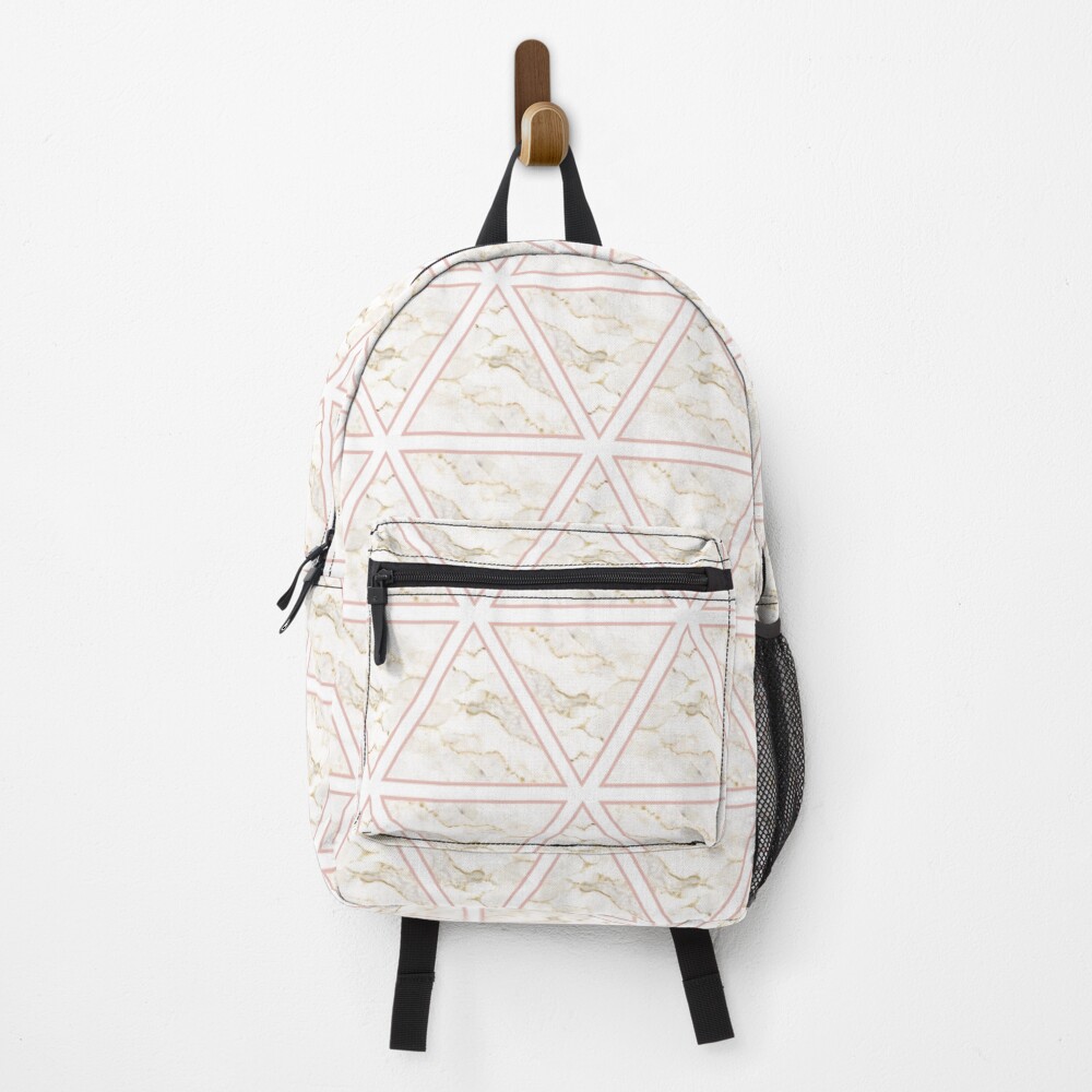 Marble Triangle Pattern Backpack