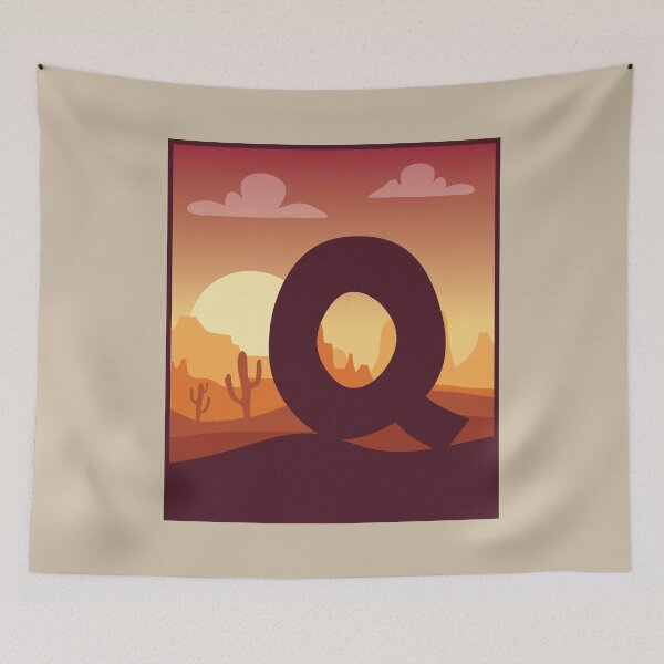 Aperçu de l'œuvre Letter Q - In The Desert créée et vendue par pixelinga.
