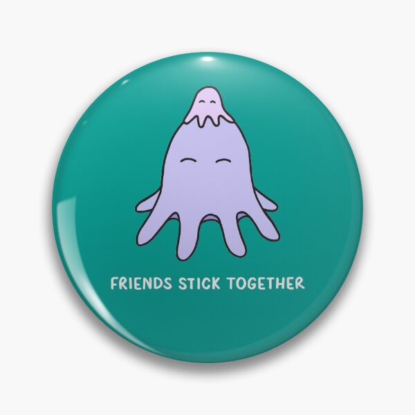 Item preview, Friends Stick Together - Lilac on Bold Teal designed and sold by ImperfectLife.
