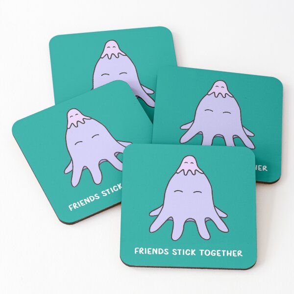 Item preview, Friends Stick Together - Lilac on Bold Teal designed and sold by ImperfectLife.