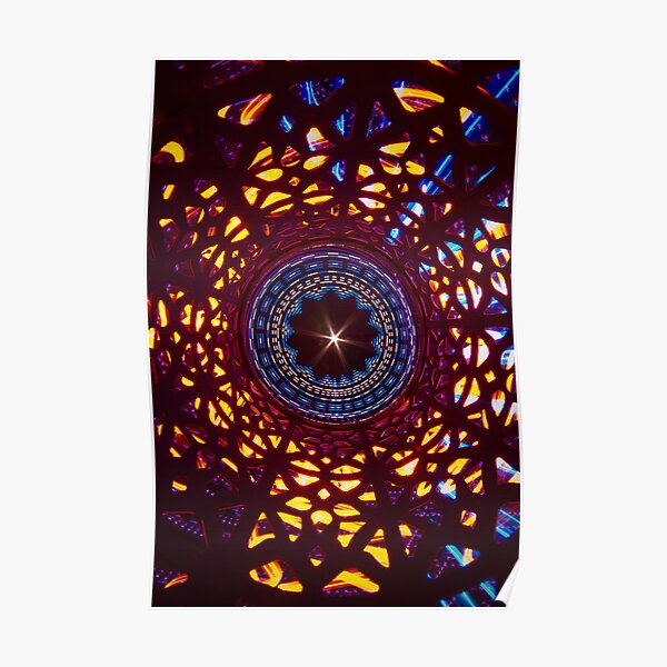 Inside a metal lampshade Poster