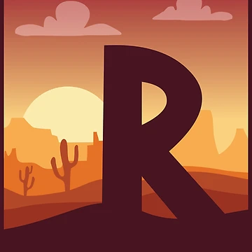 Artwork thumbnail, Letter R - In The Desert by pixelinga