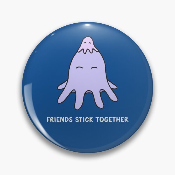 Item preview, Friends Stick Together - Lilac on Blue designed and sold by ImperfectLife.