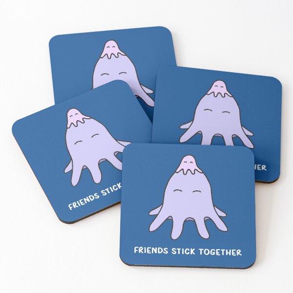 Item preview, Friends Stick Together - Lilac on Blue designed and sold by ImperfectLife.