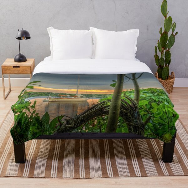 Item preview, Sailboat anchored out for the sunset on the river designed and sold by Steven Kight.