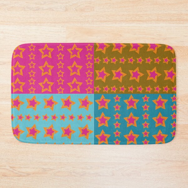 Item preview, pink-orange stars with pink, brown,light and teal background designed and sold by alexanderrosede.