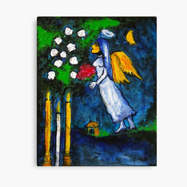 Marc Chagall Angel par Augusto Sanchez Impression sur toile