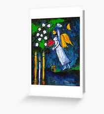Marc Chagall Angel by Augusto Sanchez Greeting Card