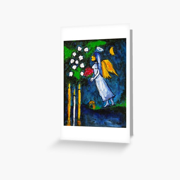 Marc Chagall Angel par Augusto Sanchez Carte de vœux