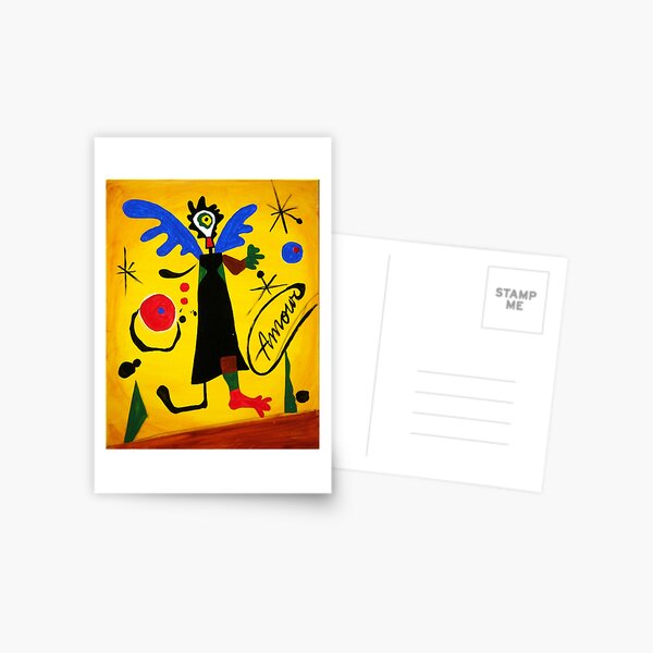 Joan Miro Angel par Augusto Sanchez Carte postale
