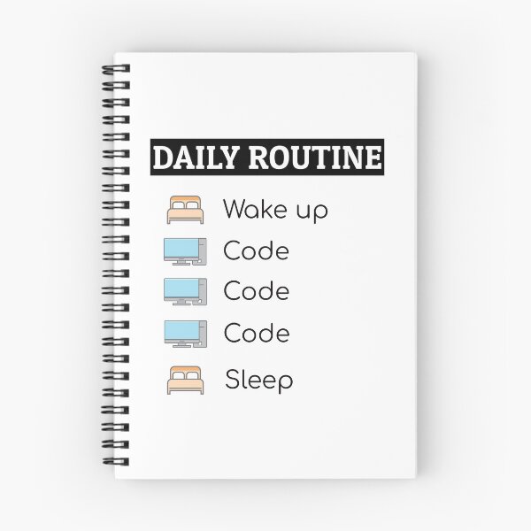 Item preview, A coder's daily routine designed and sold by ZayedDesigns.