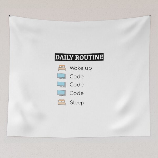 Item preview, A coder's daily routine designed and sold by ZayedDesigns.