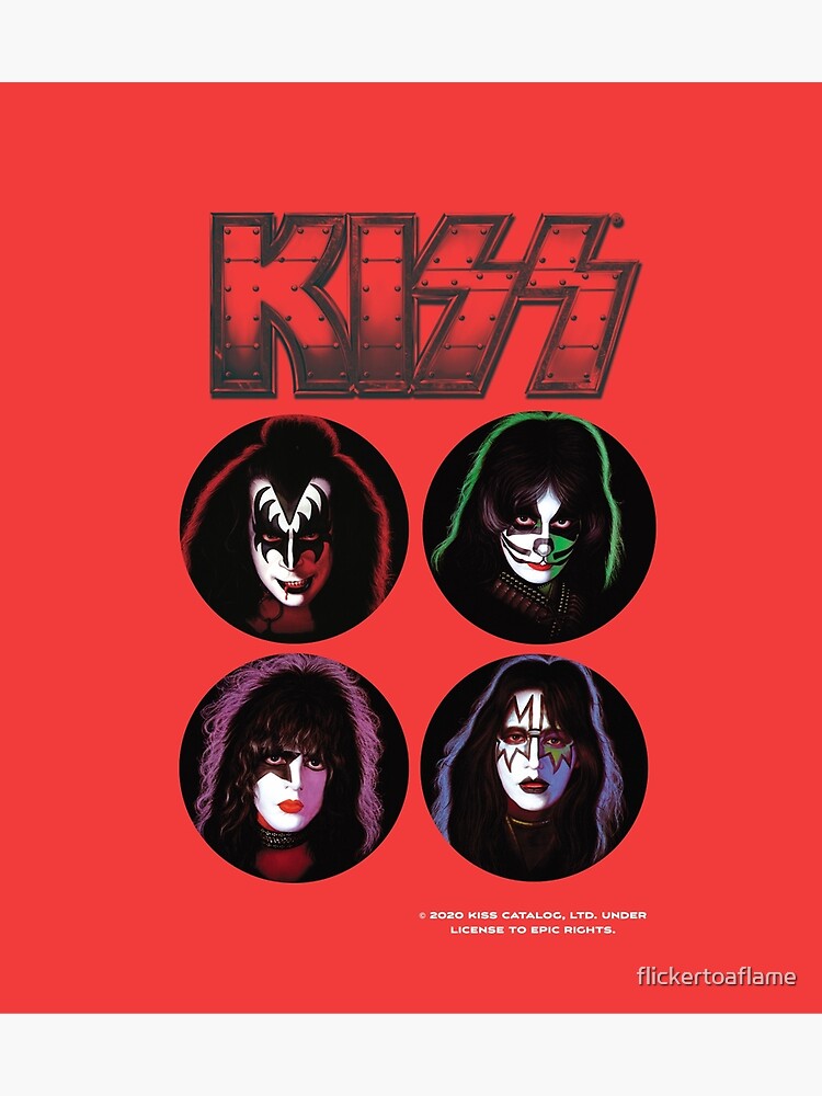 "KISS art" Poster by flickertoaflame Redbubble