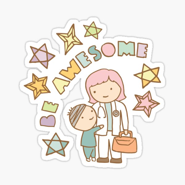 Be Awesome Girls Doctor Sticker