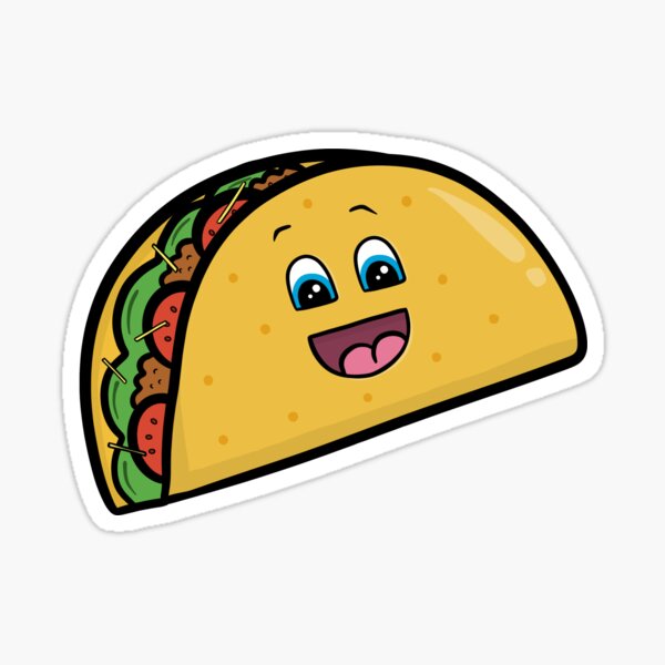 Item preview, Happy Cute Taco Cartoon designed and sold by LEFDDesigns.