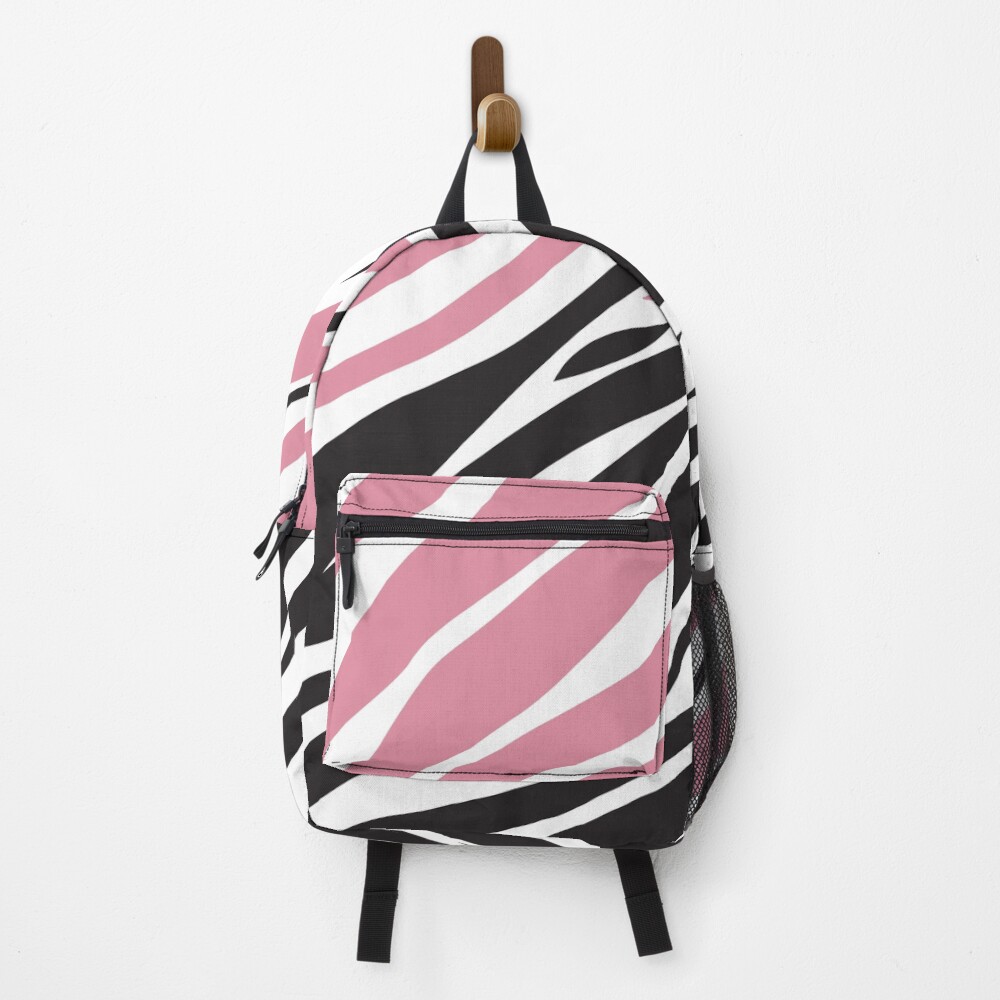 Pink Zebra Print Backpack