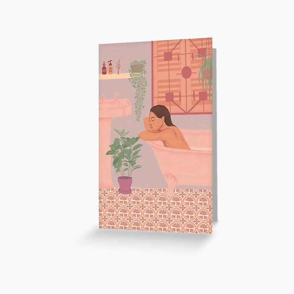 “Bath” Greeting Card for Sale by phamstudio | Redbubble