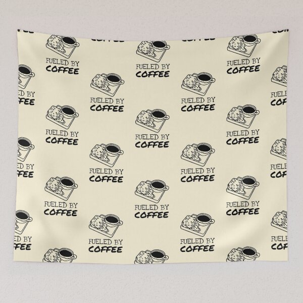 Item preview, Cup and Toast Fueled By Coffee Quote designed and sold by Telle Garcia.