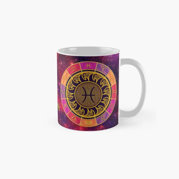 Pisces Zodiac Lightburst - Circle Classic Mug